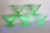 Vaseline Uranium Green Glass Set of 5 Dessert Ice Cream Cups For Sale In Miami - Image 6 of 12