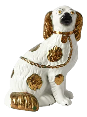 Antique Staffordshire Mantle Dog Figurine