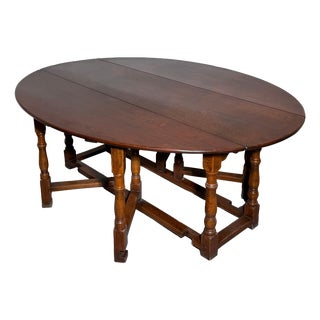 Antique Oak Gateleg Dining Table For Sale