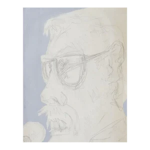 Vintage Man With Microphone Drawing