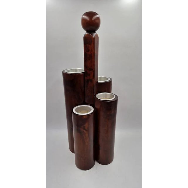 Spectacular and elegant this stand holder from Rome, Italy It is a very original piece, made of wood and aluminum. It is a...
