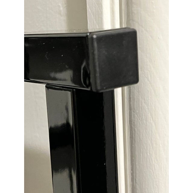 1950s Black Lacquer Corner Trellis With Finial | Faux Regency Garden Support | Tall Decorative Plant Climber For Sale - Image 5 of 6