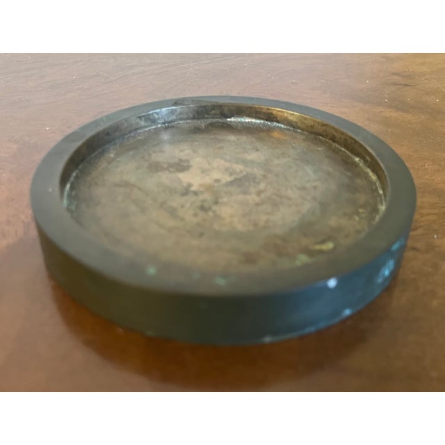 Mid-Century Modern Bronze Wine Bottle Coaster For Sale - Image 4 of 11
