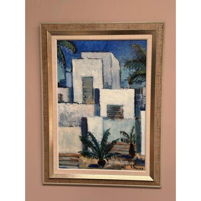Gunnar Stålbrand, Palm Trees, 1960s, Oil Painting on Canvas, Framed For Sale - Image 5 of 18