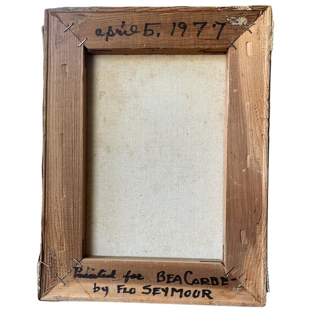 Vintage 1977 Original Oil Painting on Canvas – “Roses in Vase” by Flo Seymour For Sale In Jacksonville, FL - Image 6 of 6