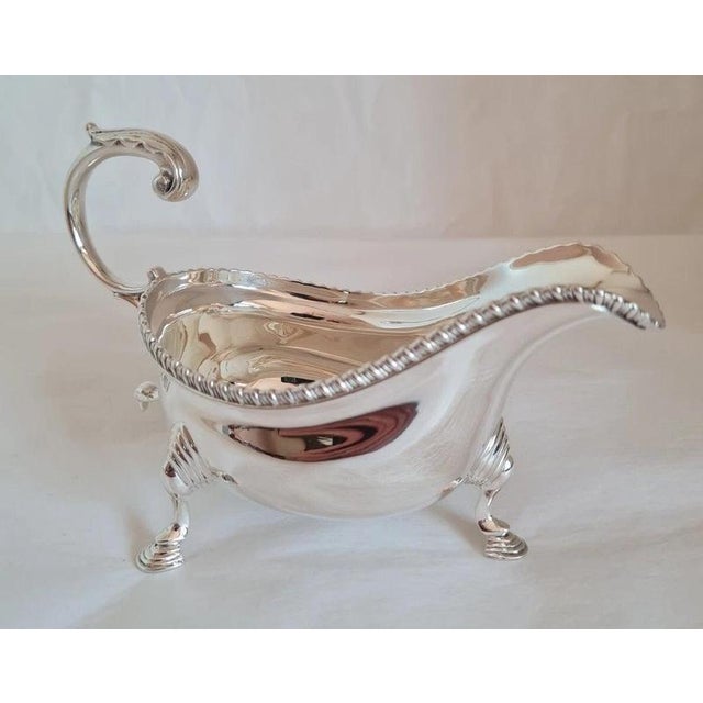Metal Antique Sterling Silver Sauce Boats from Stokes & Ireland, 1912 For Sale - Image 7 of 12