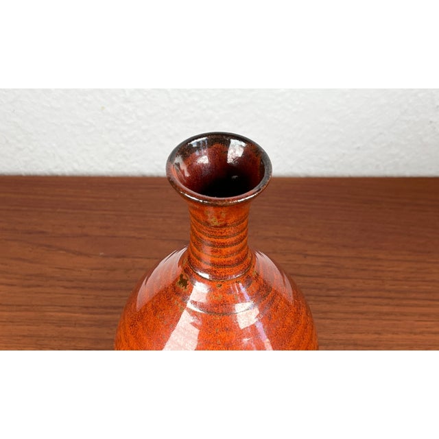 Vintage German Studio Pottery Vase by Pino Horst Pint for Satemin Keramik, in Very Good conditions. Designed 1970 to 1979...