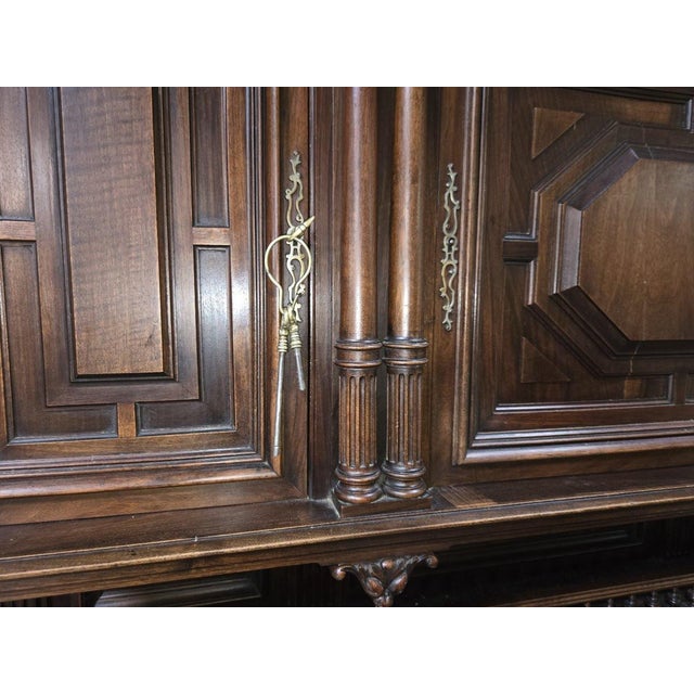 Renaissance Style Walnut Sideboard For Sale - Image 3 of 8