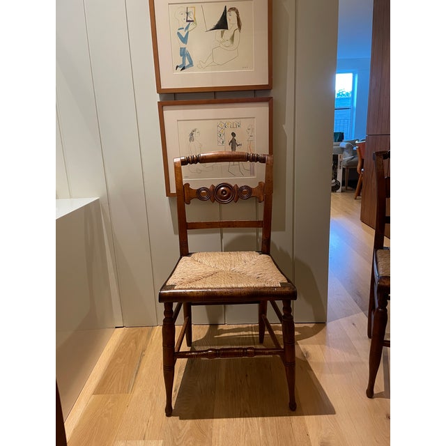 Excellent condition. No breaks. Newly rushed seats. Very sturdy for antiques.