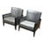 1990s Pair of Modern Black Lacquer Chairs With Fur Accent For Sale
