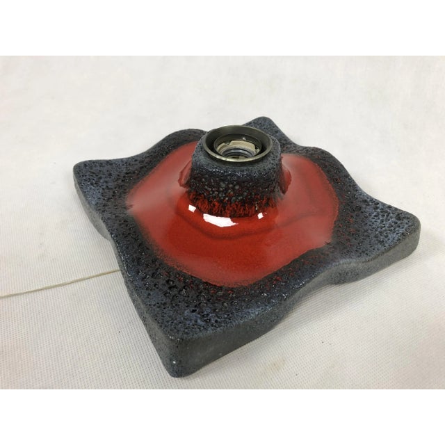 German Fat Lava Ceramic Sconce, 1970s For Sale - Image 9 of 10