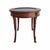 Antique Oval Inlayed Occasional Table With Inset Marble Top For Sale - Image 4 of 6