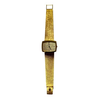 Patek Phillipe 18 Karat Yellow Gold Textured Gold Vintage Estate Watch For Sale