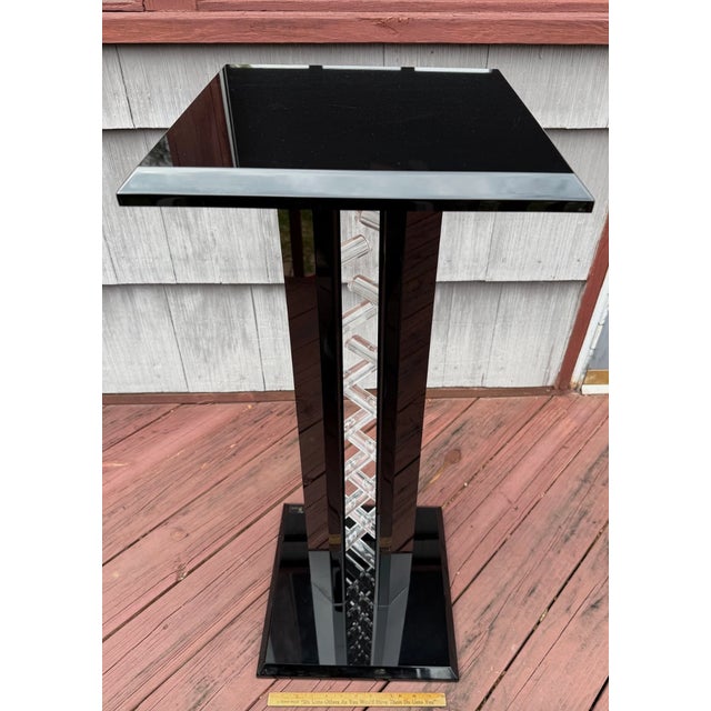 Shlomi Haziza (Israel B1969) Lucite Acrylic MCM Art Sculpture Pedestal Table 36" For Sale - Image 12 of 15