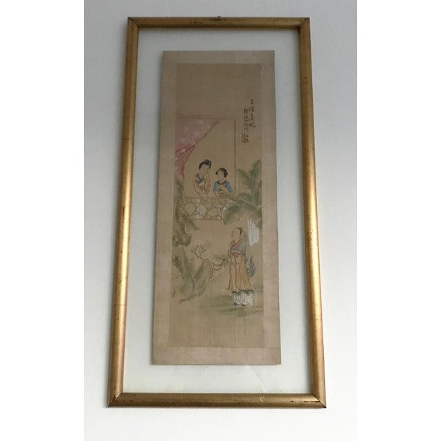 Early 20th Century Chinese Watercolor Painting, Framed For Sale - Image 4 of 9