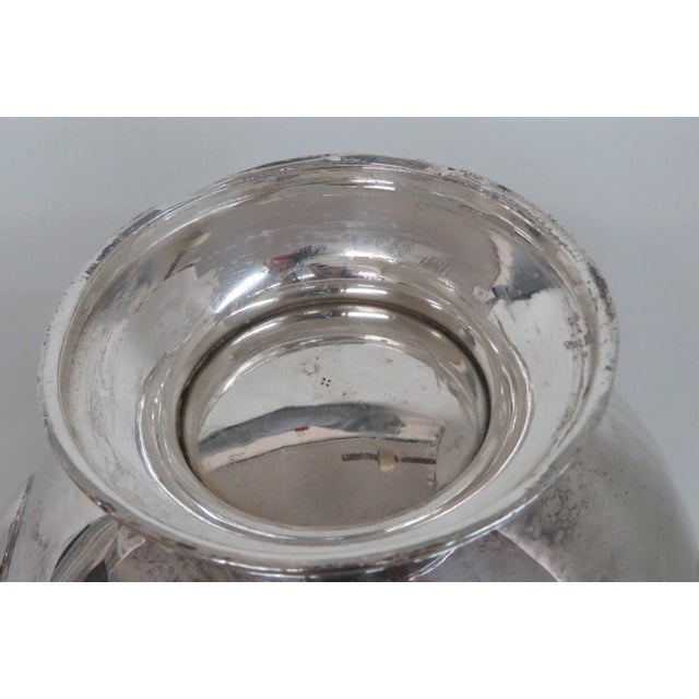 Early 20th Century Silver Plated Swan Neck Tea Coffee Pot Tapered Baluster With Wood Handle For Sale - Image 13 of 16