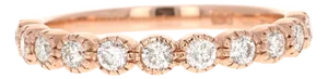 0.44 Carat Diamond Rose Gold Band Size 7
