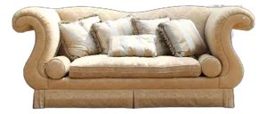1980s Baker Stately Homes Collection Rolled Arm Empire Sofa