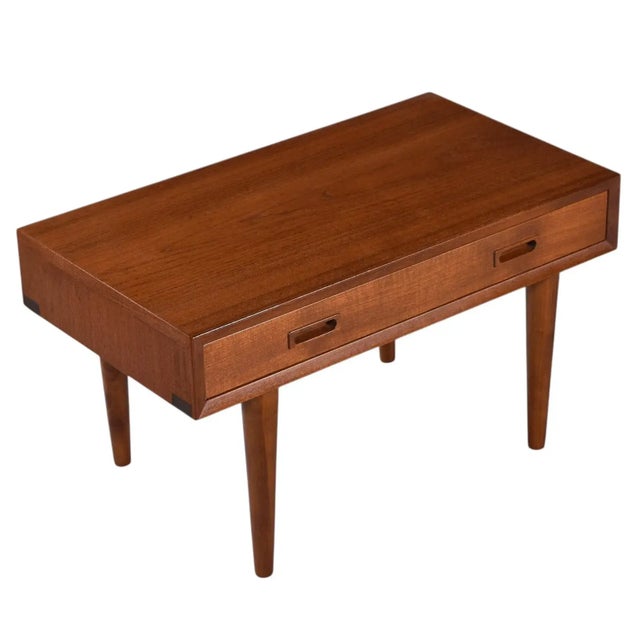 Brown Lyby Mobler Danish Teak Wide Nightstands or Side Tables For Sale - Image 8 of 14