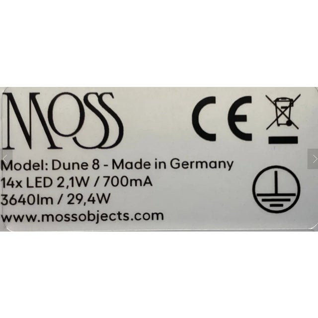 Dune 8 Vertical Cluster Light with Silver Anodized Shades by Daniel Becker For Sale - Image 11 of 12