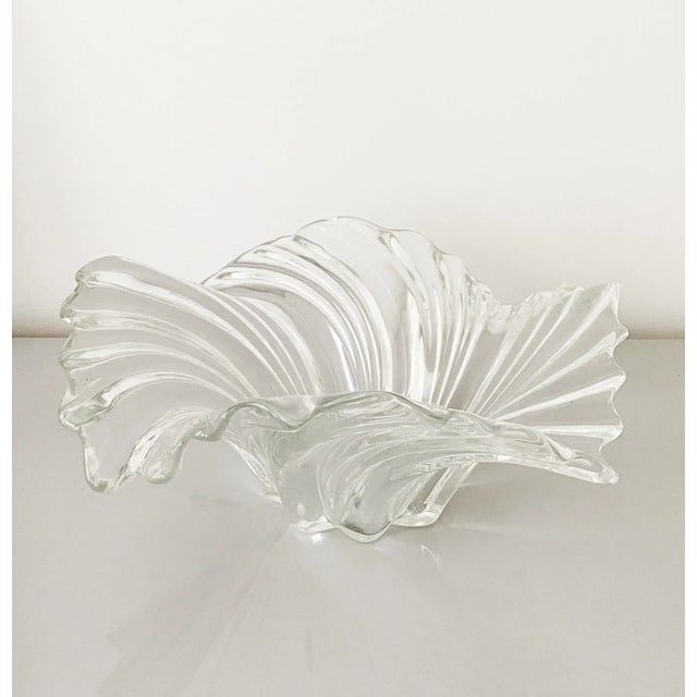 Vintage Mikasa "Belle Epoque" Large Glass Sculptural Bowl For Sale - Image 11 of 11