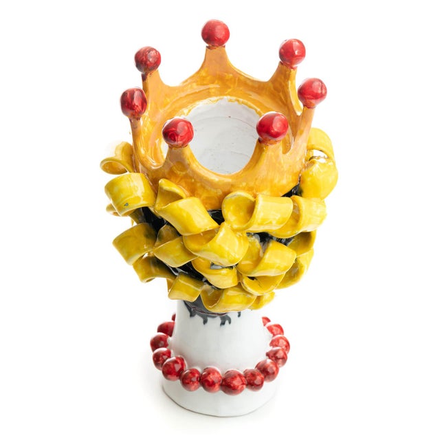 2020s Sculpture with Crown, Ceramiche D'arte Dolfi For Sale - Image 5 of 12