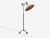 1950s 1950s Swedish Modern Forged Iron, Fabric, Brass Floor Lamp For Sale - Image 5 of 11