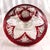 This is a footed red cut to clear dish with a matching lid. The dish is cut in a grapes and flower design and it has no...