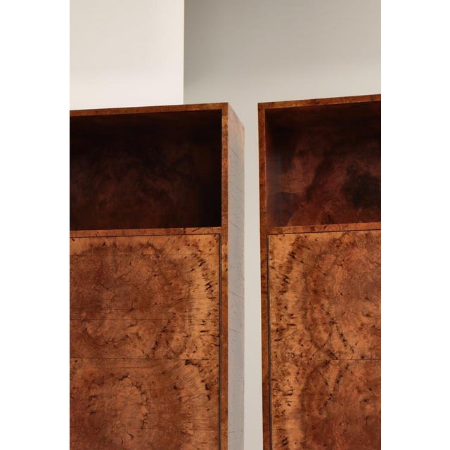 Danish Art Deco Cabinetmaker Cabinets in Birch Root Veneer, 1920s, Set of 2 For Sale - Image 14 of 18