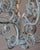 Early 1900s Italian Wrought Iron Lantern Light Green Finish Amber Glasses For Sale - Image 9 of 12