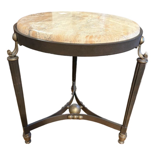 1940s Italian Modern Iron and Bronze Table For Sale