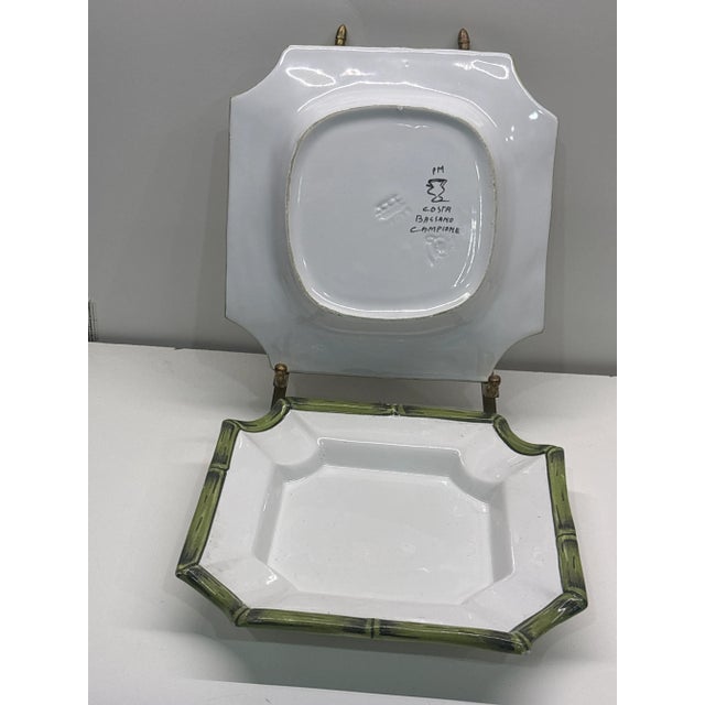 Vintage Costa Italy Hand Painted Ceramic Plates- Set of 2 For Sale - Image 4 of 4