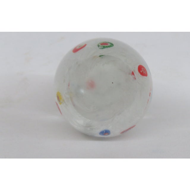 Murano Latticino Millefiori Art Glass Egg Large Italian Paper Weight 4810b For Sale - Image 10 of 10