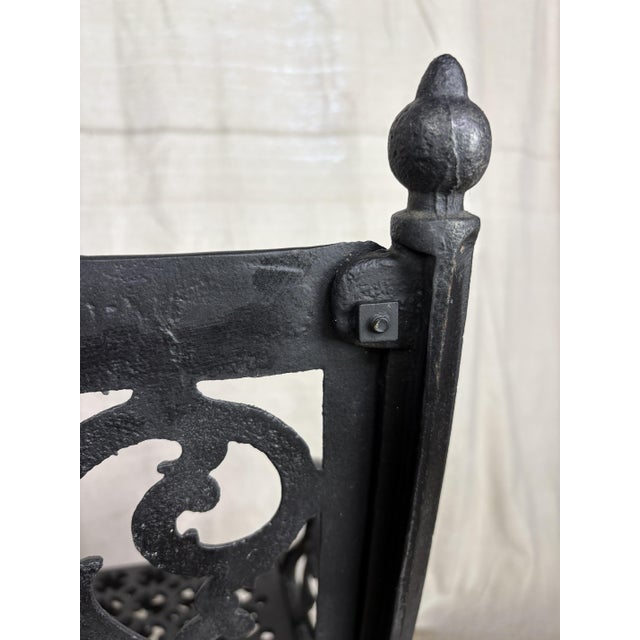 Early 20th Century Early 20th Century McLean Style Curtain Bench, Heavy Cast Iron For Sale - Image 5 of 6