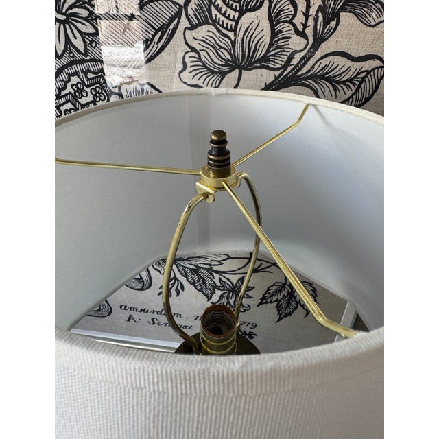 19th Century Porcelain Celadon Lamp With Scalloped Shade For Sale - Image 9 of 9