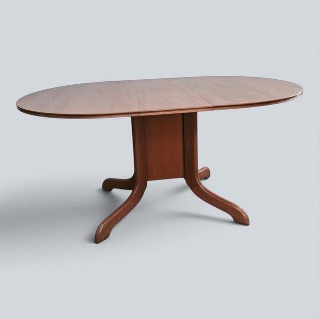 Wood Mid-Century Teak Oval Drop Leaf Gateleg Dining Table by Morris of Glasgow, 1960s For Sale - Image 7 of 10