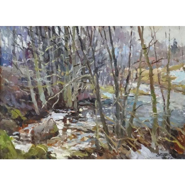 Edgars Vinters, Early Autumn, 1990, Oil on Cardboard For Sale - Image 3 of 3