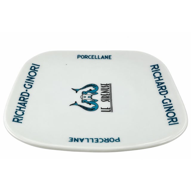 Italian Vintage Le Sirenuse Hotel Positano Italy Richard Ginori Porcelain Ashtray Catchall Dish For Sale - Image 3 of 9
