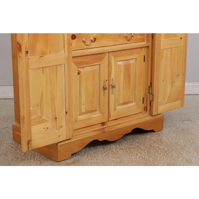 Chippendale Distressed Washed Pine Bar Cabinet For Sale - Image 12 of 18