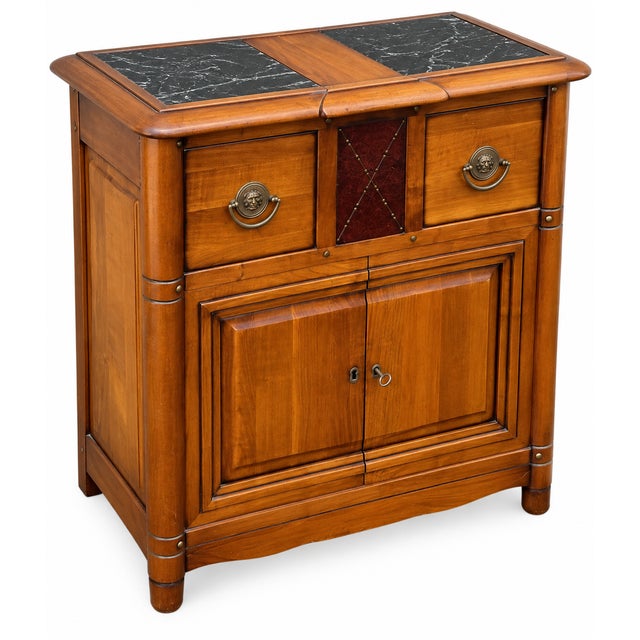 Brown Small Antique Cherry Wood Entryway Sideboard, 1970s For Sale - Image 8 of 11
