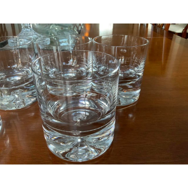 1980s 1980s Double Old Fashion Floating Bubble /Rock Glasses- Set of 6 For Sale - Image 5 of 9