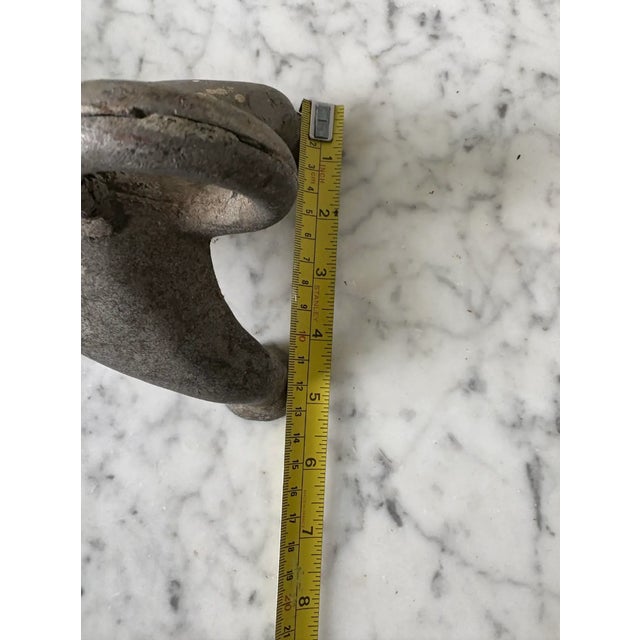 Late 19th Century Antique Mixed Metal Dachsund Door Stop For Sale - Image 5 of 8