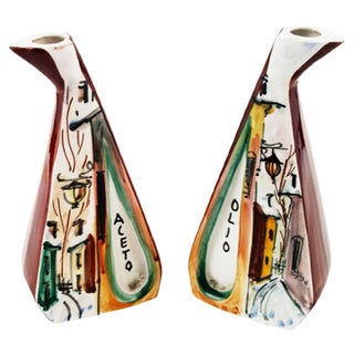 Vinegar & Oil Container Set, 1950s, Set of 2 For Sale