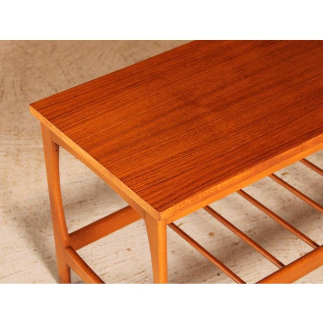 1960s Mid-Century Modern Teak Coffee Table with Magazine Rack, 1960s For Sale - Image 5 of 10