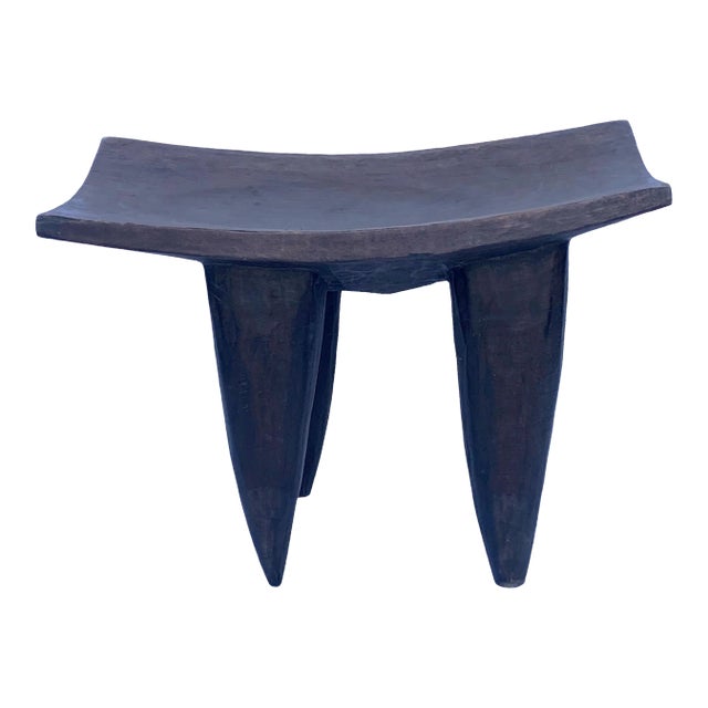 Rustic African Senufo Stool / Table I Coast 24" W For Sale