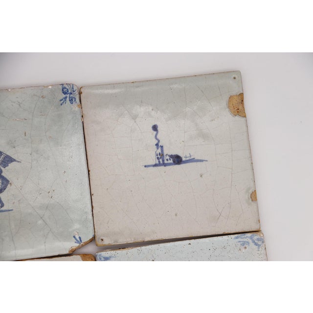 Circa: 18th Century. Origin: Netherlands. Material: Earthenware. Approximate dimensions of each tile: Height: 5.11 inches...
