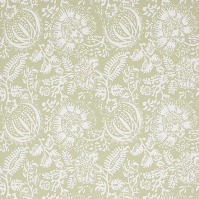 SAMPLE - Schumacher Pomegranate Print Wallpaper In Moss For Sale