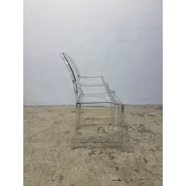 Kartell Philippe Starck Louis Ghost Arm Chair in Crystal for Kartell For Sale - Image 4 of 10