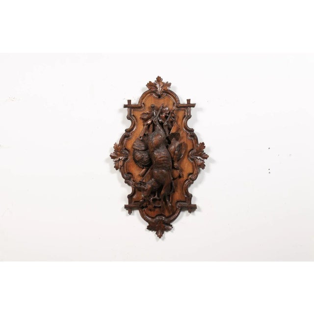Black Forest Period 19th Century German Oak Wall Carving with Hunting Trophy For Sale In Atlanta - Image 6 of 12