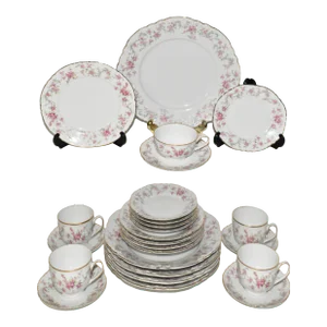 1920s Vintage Hutschenreuther Wallace China Richelieu Pattern Service for 4 Germany- 20 Pieces